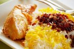 زرشک پلو با مرغ(ران)
